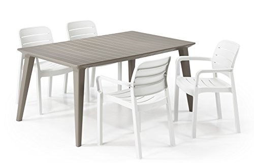 Keter - Silla de jardín exterior Tisara, Color blanco