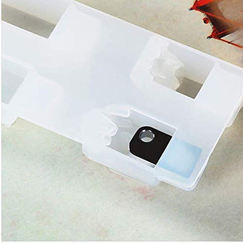 Keyzone - Molde de resina de silicona transparente para manualidades