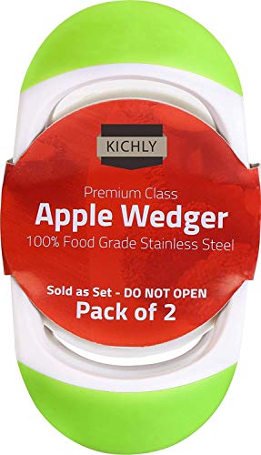 KICHLY 8-rebanadas Apple cortador descorazonador - Cortador de Manzanas fabricadas en acero