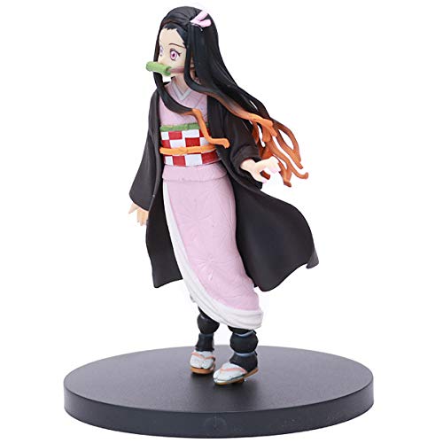 Kimetsu no Yaiba Tanjirou Kamado Nezuko Kamado Figura de acción Juguetes muñecas de PVC Decoraciones de Escritorio Colecciones con Caja 16 CM (Nezuko Kamado)