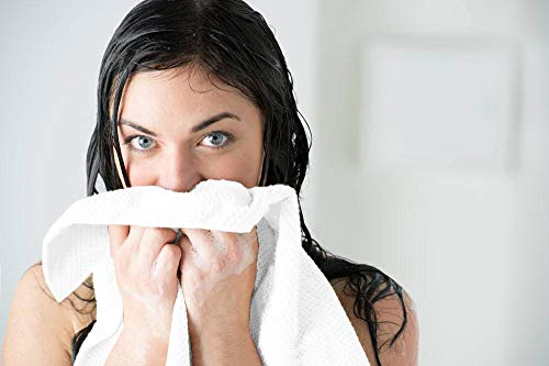 KinHwa paños de limpieza facial maquillaje Remover paños de secado rápido de microfibra Waffle Weave antibacterial Paños de cara 33 cm x 33cm 6 unidades blanco