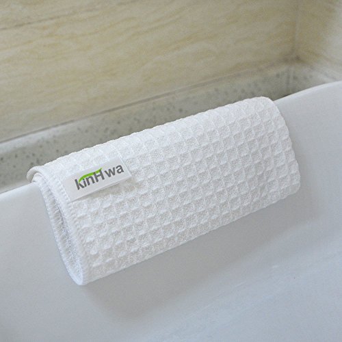 KinHwa paños de limpieza facial maquillaje Remover paños de secado rápido de microfibra Waffle Weave antibacterial Paños de cara 33 cm x 33cm 6 unidades blanco