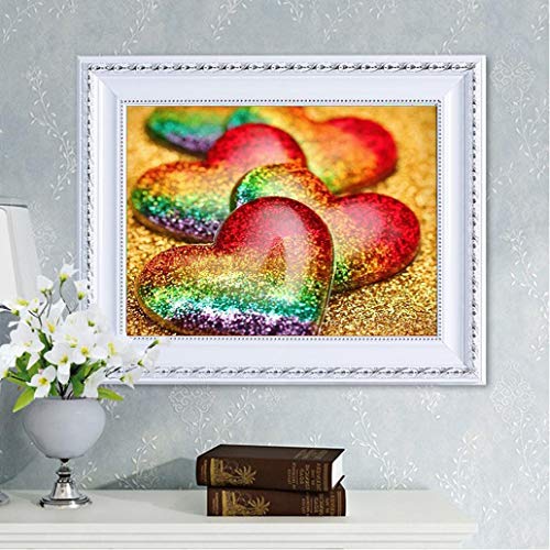 Kit de pintura de punto de cruz diamante para manualidades con brillantes 5D, con piedras del amor, diamantes de imitación, suministros artísticos para decoración del hogar 40 x 30 cm