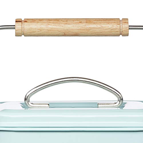 Kitchen Craft 3 litros cubo de basura para abono Living Nostalgia acero, Vintage azul