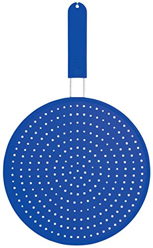 Kitchen Craft CWSPLATTERBLU Colourworks - Tapa antisalpicaduras de Silicona (28 cm), Color Azul
