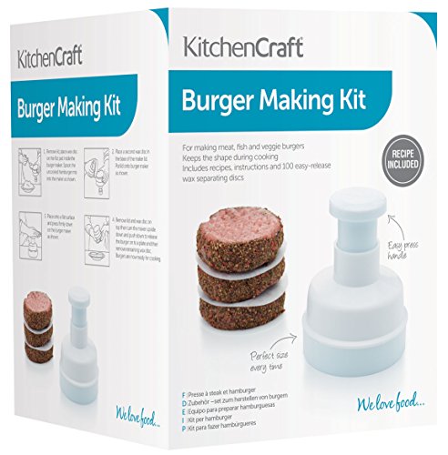 Kitchen Craft - Utensilio para Hacer Hamburguesas con 100 Discos de Papel Encerado