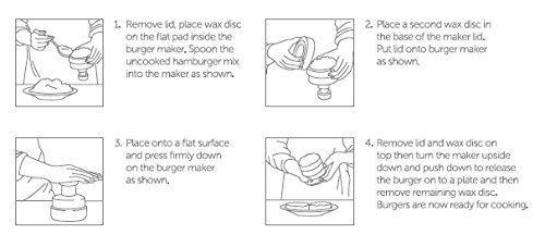 Kitchen Craft - Utensilio para Hacer Hamburguesas con 100 Discos de Papel Encerado