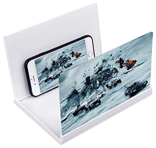 Kitchen-dream 8 Pulgadas Lupa de Pantalla para movil 3D HD Plegable Pantalla Amplificador Smartphone Proteger los Ojos ampliador de Pantalla Soporte de teléfonos para Todos los Smartphones