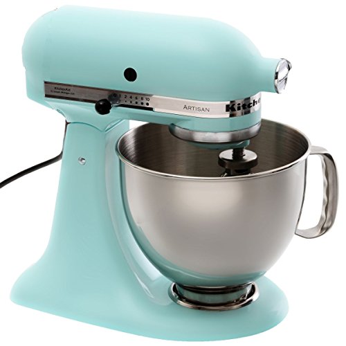 KitchenAid 5KSM150PSEIC - Batidora, 220-240 V, 50-60 Hz, 221 x 358 x 353 mm, azul