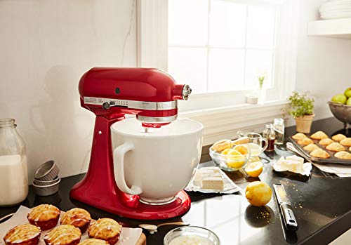 KitchenAid Ceramic Bowl White for 4.3L and 4.8L Stand Mixer Bol, Chocolate Blanco