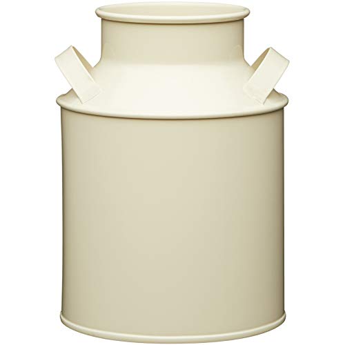 Kitchencraft Living Nostalgia decorativo Metal estilo Vintage de leche, 1,7 litros (3 pintas) – envejecido, acero, color crema, 12,7 x 18 x 13 cm