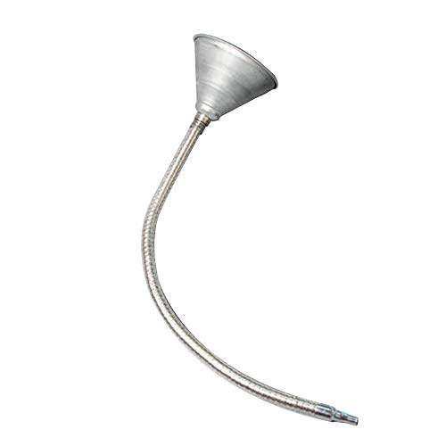KKmoon Embudo Metal, 140 mm, con Cuello Largo, Flexible, 63 cm de Largo, Tubo para Coche, Moto, camión, gasóleo, rellenador de líquido, Embudo de imprimación