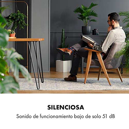 Klarstein Whirlwind - Enfriador portátil, Ventilador refrescante, 3-EN-1: enfría ventila humidifica, 110W, 5,5L, Oscilador, Movilidad 360º, Asas Laterales, 3 Niveles de Intensidad, Blanco