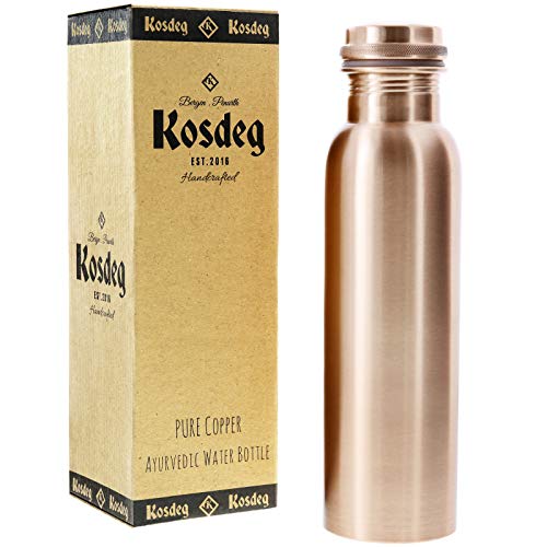 Kosdeg Botella de Agua de Cobre, 34 oz, Extra Grande