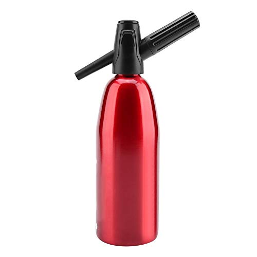 KSTE Soda Fabricante 1 PC de Manual casero de Soda Máquina de Agua, Frutas carbonatadas Bricolaje Botella Bebidas de Zumo Maker (Negro y Rojo)