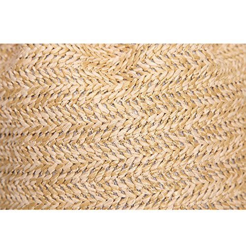 KTENME - Bolso Bandolera con Flecos Tipo cubeta de un Hombro, Bolsa de Paja Tejida, Bolsa de Hombro para Mujer, Bolsa de joyería Vintage para niñas, Paja, marrón, 27 * 14 * 27CM