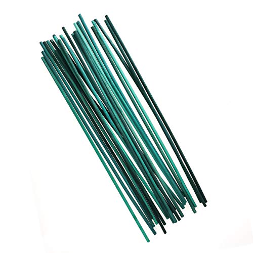 kungfu Mall 50 Unidades de Soporte de Plantas PC 12 Pulgadas de bambú Florales con 100 PCS Clips de Soporte de Plantas Clips de jardín Flor de la orquídea Clips Clips