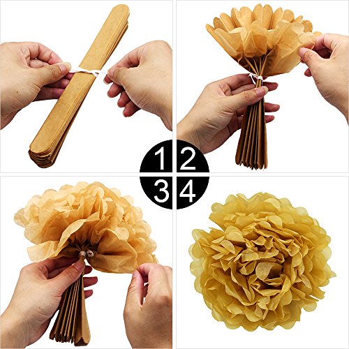 KUNGYO 60 Decoración para Fiestas de Cumpleaños Happy Birthday Pancarta Negro 40 Pulgadas Globo de Oro 60 Colgantes Flores de Papel Globos de Estrellas Látex