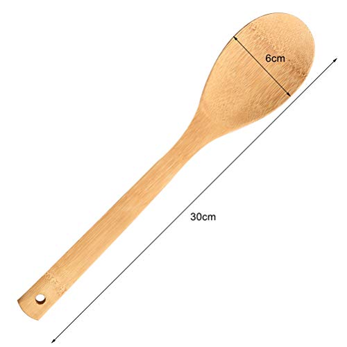 Kuou - Juego de utensilios de cocina de madera de bambú (6 piezas)