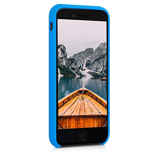 kwmobile Funda Compatible con Apple iPhone 7/8 / SE (2020) - Carcasa de TPU para móvil - Cover Trasero en Azul Cielo