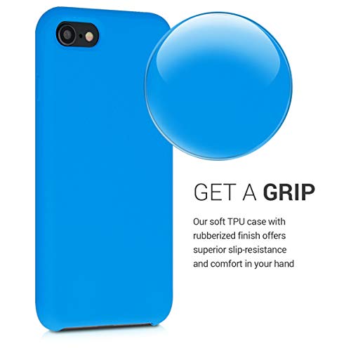 kwmobile Funda Compatible con Apple iPhone 7/8 / SE (2020) - Carcasa de TPU para móvil - Cover Trasero en Azul Cielo