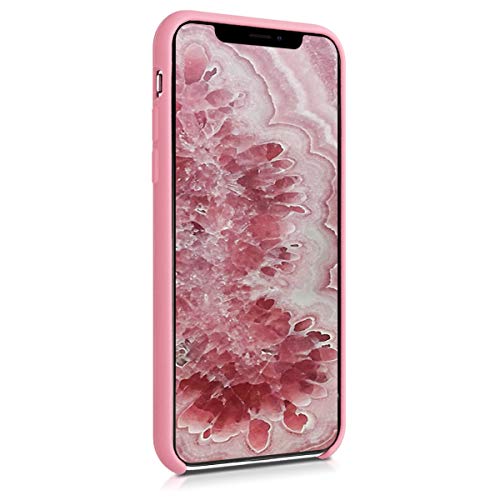 kwmobile Funda Compatible con Apple iPhone XS - Carcasa de TPU para móvil - Cover Trasero en Rosa Chicle