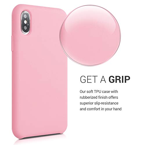 kwmobile Funda Compatible con Apple iPhone XS - Carcasa de TPU para móvil - Cover Trasero en Rosa Chicle