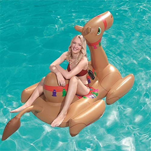 Kyman Las Nuevas Mujeres Inflable Gigante Paseo en Camello Piscina flotadores Animal ridable Piscina Floaties Cama de Agua Verano Juguetes Aire balsa Cama