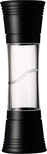 KYOCERA CM-25D-BK, Duo Mill, Dos Molinos de cerámica, Ajustable de Grueso a Fino, contenedor de acrílico, Negro, 6.1x6.1x19.9 cm