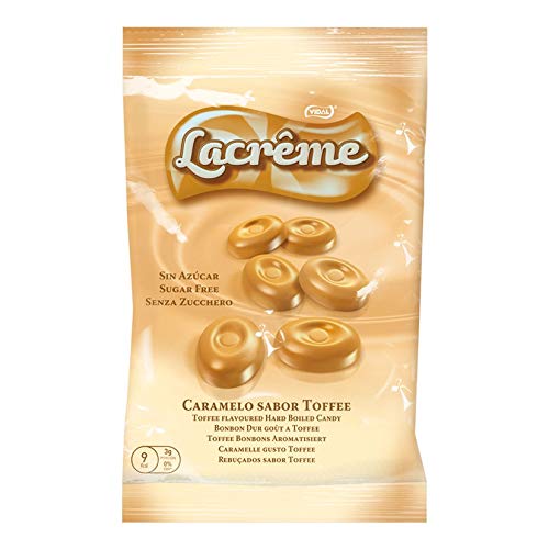 La Crême Caramelo de Toffee sin Azúcar VIDAL Bolsa 300 ud