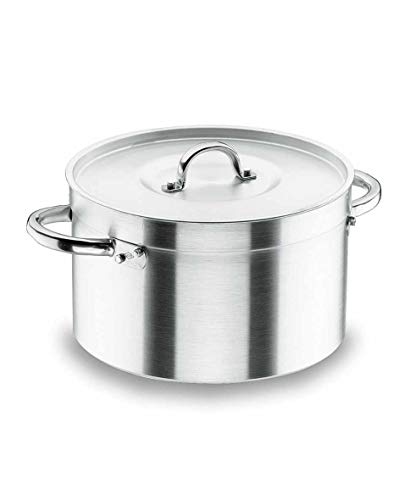 Lacor - 20056 - Cacerola Alta Con Tapa Chef Aluminio 55 cms