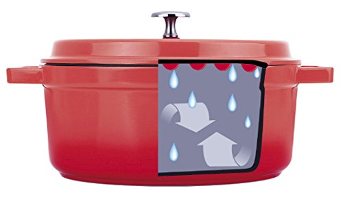 Lacor - 25924 - Cacerola Con Tapa Aluminio Fundido 24cm - Rojo
