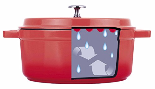 Lacor - 25924 - Cacerola Con Tapa Aluminio Fundido 24cm - Rojo