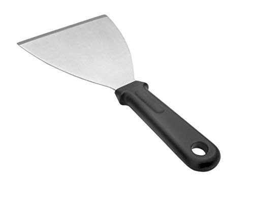 Lacor 60446 Espátula para Plancha con Mango sólido, Acero Inoxidable, 6x11'5 cm