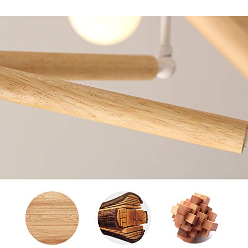 Lámpara De Araña Iluminación,Madera Maciza Moderna Araña Maquinaria Lámparas Colgantes,Creativo Habitación Restaurante Dormitorio Lámparas Moleculares Lámparas Colgantes