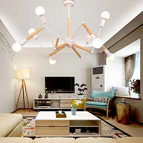 Lámpara De Araña Iluminación,Madera Maciza Moderna Araña Maquinaria Lámparas Colgantes,Creativo Habitación Restaurante Dormitorio Lámparas Moleculares Lámparas Colgantes