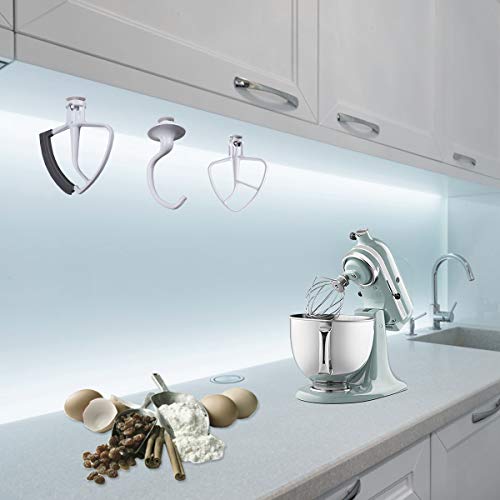 LANMU Soporte para mezclador KitchenAid,Accesorios para mezclador de soporte Rack de almacenamiento para el batidor de borde flexible Kitchen Aid,accesorios de látigo de alambre(4 PACK)