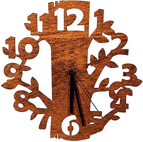 Laserò - Relojes de Pared de Madera - Diseño Ultra Moderno y Original - Relojes de Pared Hechos a Mano con Materiales de Calidad - Ideales para Cocina, salón y Dormitorio - Idea Regalo Creativo