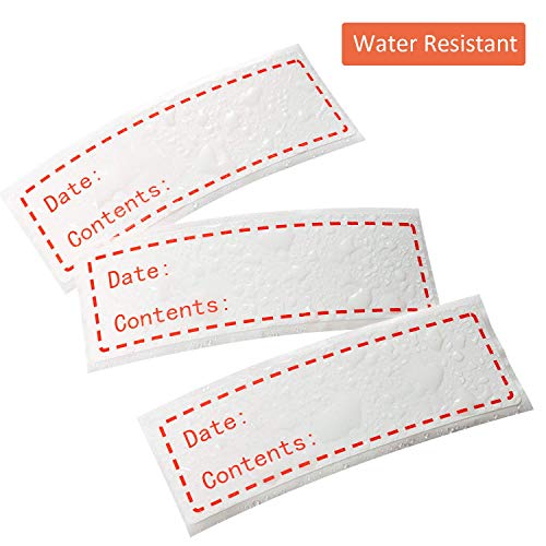 LATERN 500 Pcs Etiquetas para congelador, congelador para almacenamiento de alimentos Etiqueta autoadhesiva removible para congelador, etiquetas de fecha - 5 x 2.5 cm