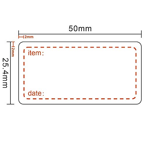 LATERN 500 Pcs Etiquetas para congelador, congelador para almacenamiento de alimentos Etiqueta autoadhesiva removible para congelador, etiquetas de fecha - 5 x 2.5 cm