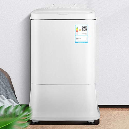 lavadora Mini MáQuina PortáTil BañEra Lavado, Secador Rotatorio DoméStica Solo Barril Semi-AutomáTica, Capacidad De Lavado: 3 Kg (Blanco)