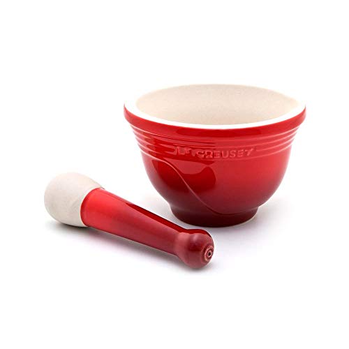 LE CREUSET 91003400060000 - Mortero y maza, Color Rojo