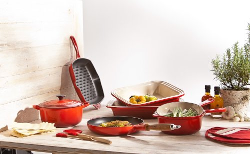 Le Creuset 93000812060300 MINI CUCHARA BIJOU, Silicona y Madera Tratada, Cereza