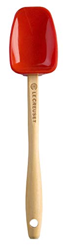 Le Creuset 93000812060300 MINI CUCHARA BIJOU, Silicona y Madera Tratada, Cereza