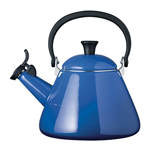 LE CREUSET Kone Tetera, Acero esmaltado/Mango fenólico, Azul (Marseille), 1,6 L