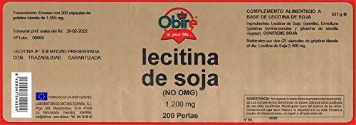 Lecitina de soja 1200 mg. 200 perlas (Pack 3 unid.)