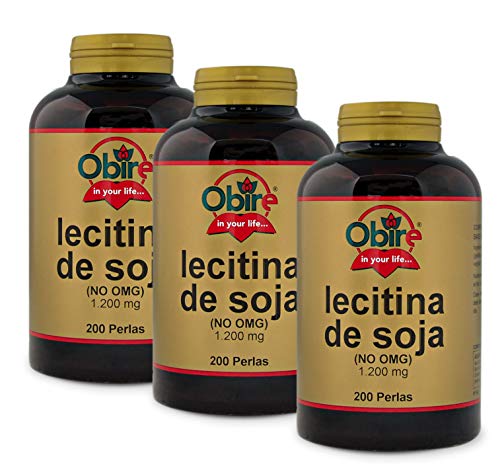 Lecitina de soja 1200 mg. 200 perlas (Pack 3 unid.)