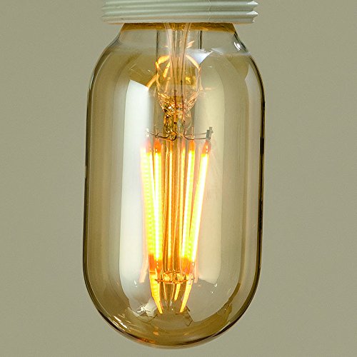 LED Bombilla Gota Grande Estilo Ahumado Cristal Dorado Rosca [ E27 220-240V 4 LEDSs][ Eficiencia energetica A+]