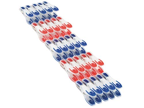 Leifheit Pinzas Colada 25U 1085660, Azul, Rojo, Color Blanco, A