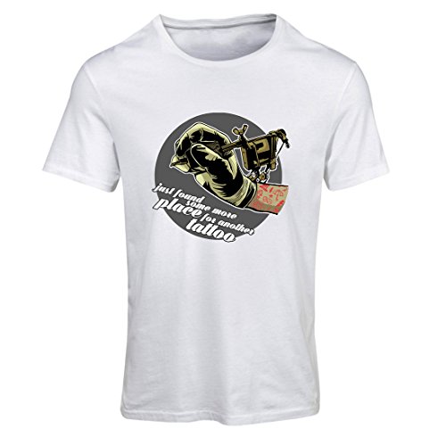 lepni.me Camiseta Mujer Aerógrafo - Máquina de Tinta del Tatuaje, Incada Pulgada está Tatuada, Consejos interesantes, Ropa de Ventilador, Ideas de Regalos de Humor (Medium Blanco Multicolor)
